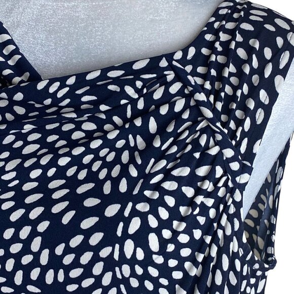 Ann Taylor LOFT Dress with Belt Dark Blue Sleeveless Women's Size Small - Picture 6 of 9